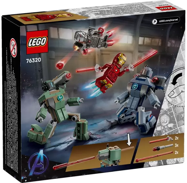 Конструктор Lego Marvel 76320 Железный человек и боевая машина против дронов фото