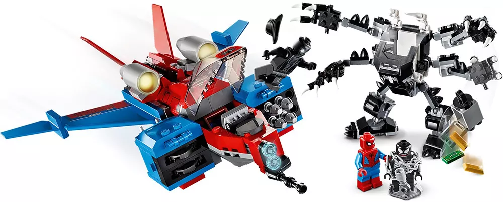 Конструктор Lego Marvel Super Heroes 76150 Реактивный самолёт Человека-Паука против Робота Венома фото 3