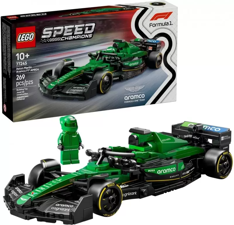Конструктор Lego Speed Champions 77245 Гоночный автомобиль Aston Martin Aramco F1 AMR24 фото 2