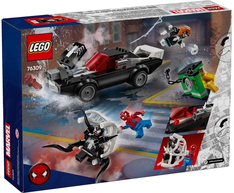 Lego Super Heroes Человек-паук против Венома на маслкаре 76309