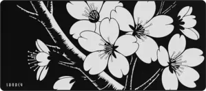 Коврик для мыши Lunacy SD Black Sakura XL фото