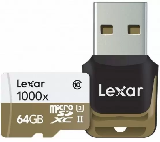 Lexar Professional 1000x microSDXC 64Gb UHS-II U3 V60 150/90 + USB 3.0