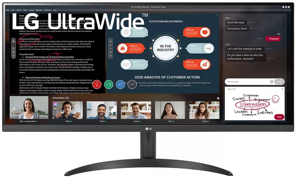 Монитор LG UltraWide 34WP500-B