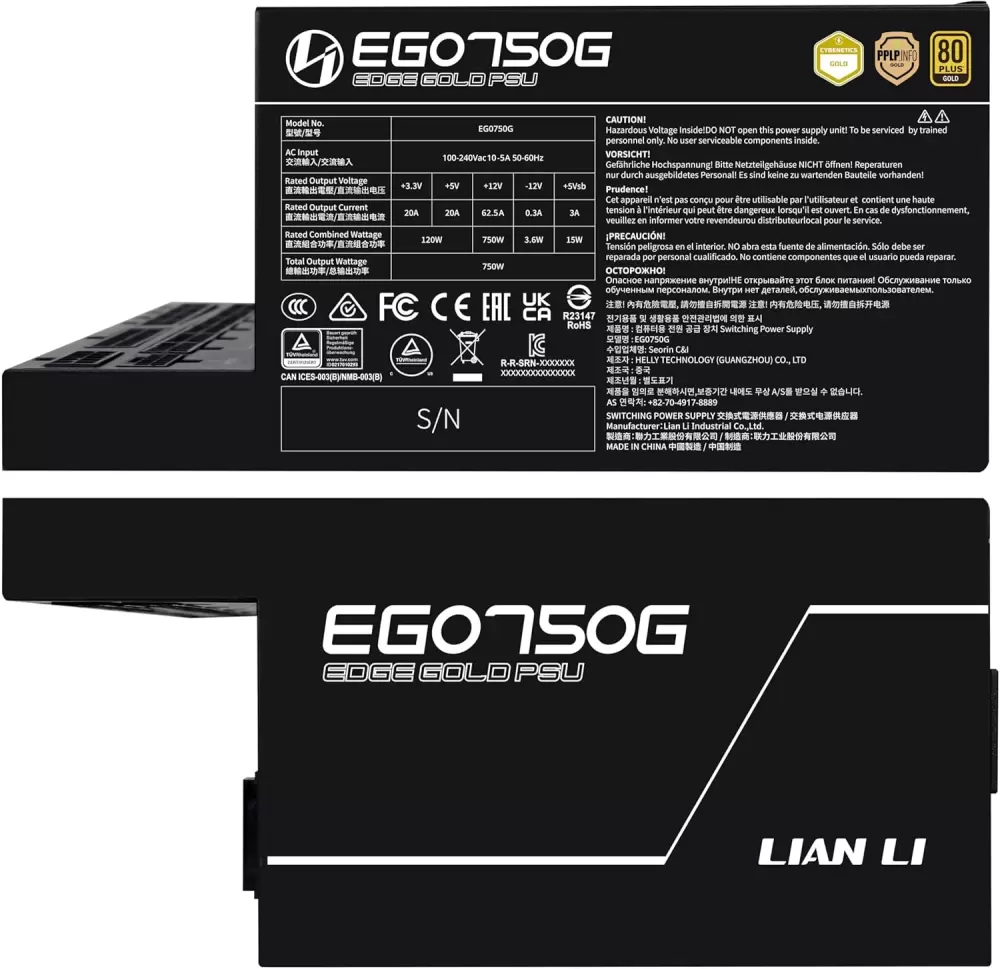 Блок питания Lian Li Edge Gold 750 G9P.EG0750G.B000.EU фото
