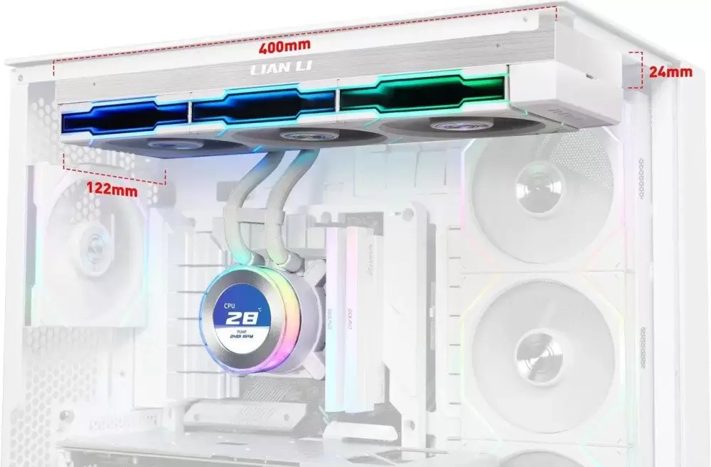 Система жидкостного охлаждения для процессора Lian Li Hydroshift II LCD-C 360TL GHS2LCD36TW G89.GHS2LCD36TW.R0 фото