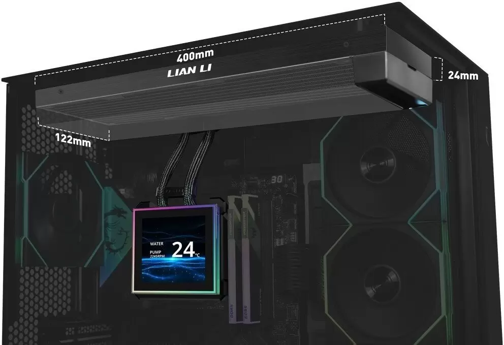 Система жидкостного охлаждения для процессора Lian Li HydroShift II LCD-S 360N G89.GHS2LCDS36NB.R0 фото 3