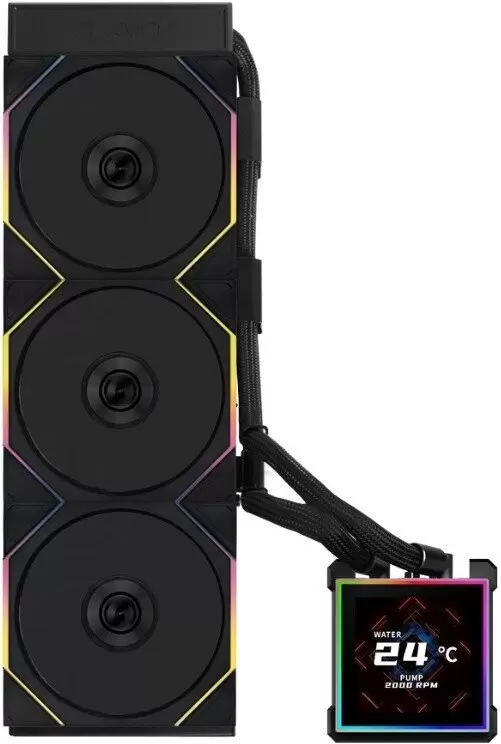 Система жидкостного охлаждения для процессора Lian Li HydroShift II LCD-S 360TL G89.GHS2LCDS36TB.R0 фото