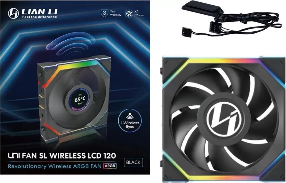 Вентилятор для корпуса Lian Li Uni Fan SL 120 Wireless LCD G99.12SLLCD1W1B.R0 фото