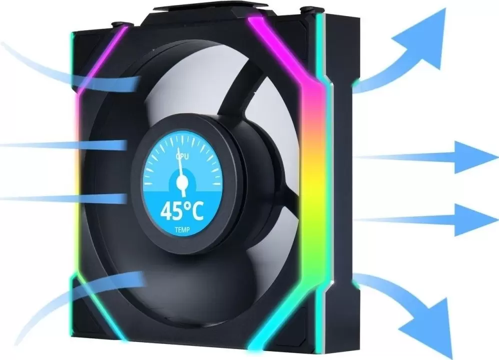 Вентилятор для корпуса Lian Li Uni Fan SL 120 Wireless LCD G99.12SLLCD1W1B.R0 фото