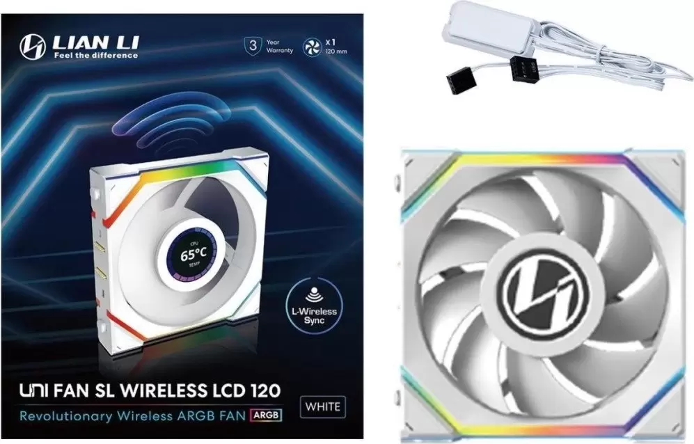 Вентилятор для корпуса Lian Li Uni Fan SL 120 Wireless LCD G99.12SLLCD1W1W.R0 фото