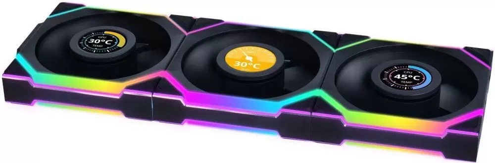 LIAN LI Uni Fan SL 120 Wireless LCD G99.12SLLCD1W3B.R0