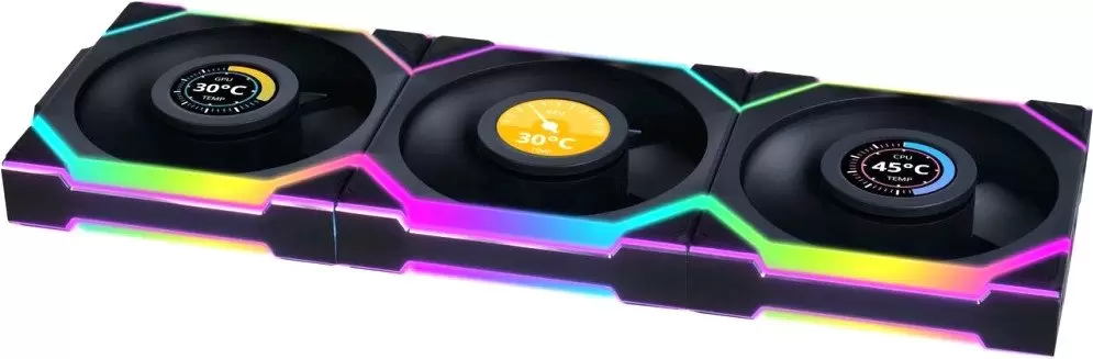 LIAN LI Uni Fan SL 120 Wireless LCD Reverse G99.12RSLLCD1W3B.R0