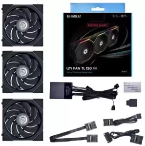 Набор вентиляторов Lian Li Uni Fan TL 120 Reverse Triple Pack G99.12RTL3B.R0 фото