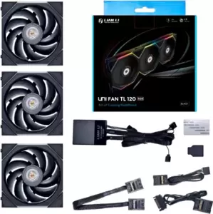 Набор вентиляторов с контроллером Lian Li Uni Fan TL 120 Triple Pack G99.12TL3B.R0 фото