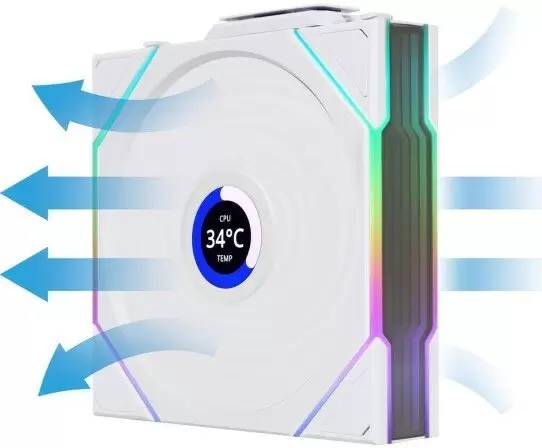 Вентилятор для корпуса Lian Li Uni Fan TL 120 Wireless Reverse 12RTLLCD1W1W G99.12RTLLCD1W1W.R0 фото