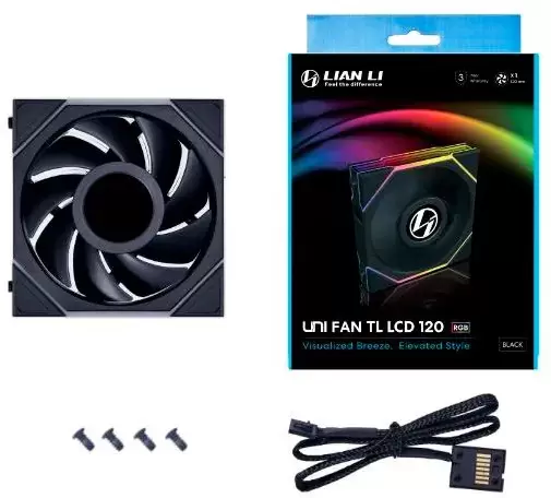 Вентилятор для корпуса Lian Li Uni Fan TL LCD 120 Reverse G99.12RTLLCD1B.00 фото