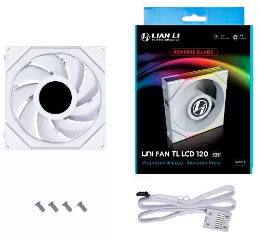 Вентилятор для корпуса Lian Li Uni Fan TL LCD 120 Reverse G99.12RTLLCD1W.00 фото