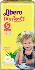Сухие трусики Libero Dry Pants Maxi Plus 5 (10-14 кг) 32 шт фото
