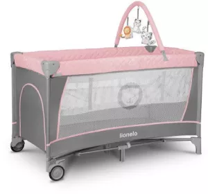 Манеж-кровать Lionelo Flower (серый/розовый) фото