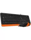 Проводной набор клавиатура + мышь A4Tech Fstyler F1010 Orange фото 2