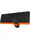 Проводной набор клавиатура + мышь A4Tech Fstyler F1010 Orange фото 3