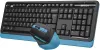 Клавиатура + мышь A4Tech Fstyler FG1035 (черный/синий ) фото 3