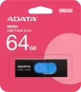 USB Flash A-Data UV320 64GB (черный/голубой) фото 2