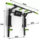 Турник с брусьями Absolute Champion Атлант с параллельным хватом (черный с салатовым) icon 2