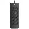 Сетевой фильтр Agni TP-FO4U10E-С-5m-black (5м, 10 розеток, черный) icon