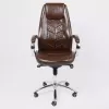 Офисное кресло AksHome Kapral (натуральная кожа, коричневый) фото 2