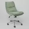 Кресло офисное AksHome Lola (зеленая рогожка GY91-14/хром) icon 3