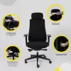 Офисное кресло AksHome Vortex (черная ткань/черный полиамид) icon 11