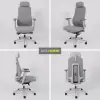 Офисное кресло AksHome Vortex (ткань, серый/белый полиамид) icon 7