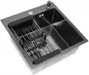 Кухонная мойка ALLBA 550x500 Black PVD Decor фото 2