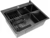 Кухонная мойка ALLBA 600x500 Black PVD Decor фото 2