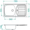 Кухонная мойка Alveus Basic 150 Leinen-90 icon 3