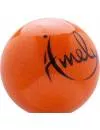 Мяч для художественной гимнастики Amely AGB-301 (15см, 280 гр) оранжевый с блестками фото 2