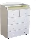 Детский комод Антел Ульяна-6 800-5 МДФ (белый) icon