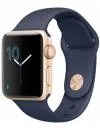 Умные часы Apple Watch 38mm Gold with Midnight Blue Sport Band (MQ102) icon