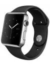 Умные часы Apple Watch 38mm Stainless Steel with Black Sport Band (MJ2Y2) icon