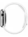 Умные часы Apple Watch 38mm Stainless Steel with White Sport Band (MJ302) фото 2