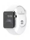 Умные часы Apple Watch 42mm Stainless Steel with White Sport Band (MJ3V2) icon