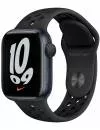 Умные часы Apple Watch Nike Series 7 41 мм (темная ночь/черный спортивный) фото