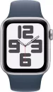 Умные часы Apple Watch SE 2 40 мм (алюминиевый корпус, серебристый/грозовой синий, спортивный силиконовый ремешок M/L) фото 2