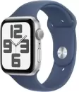 Умные часы Apple Watch SE 2 40 мм (алюминиевый корпус, серебристый/синий, спортивный силиконовый ремешок M/L) icon