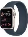 Умные часы Apple Watch SE 2 40 мм (алюминиевый корпус, звездный свет/синий шторм, силиконовый ремешок) фото