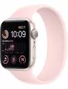 Умные часы Apple Watch SE 2 44 мм (алюминиевый корпус, звездный свет/розовый мел, силиконовый ремешок) фото