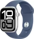 Умные часы Apple Watch Series 10 46 мм (алюминиевый корпус, серебристый/синий, спортивный силиконовый ремешок S/M) icon