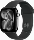 Умные часы Apple Watch Series 11 42 мм (алюминиевый корпус, черный/черный, спортивный силиконовый ремешок S/M) icon