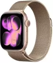 Умные часы Apple Watch Series 11 46 мм (алюминиевый корпус, розовое золото/золотистый, миланская петля) icon